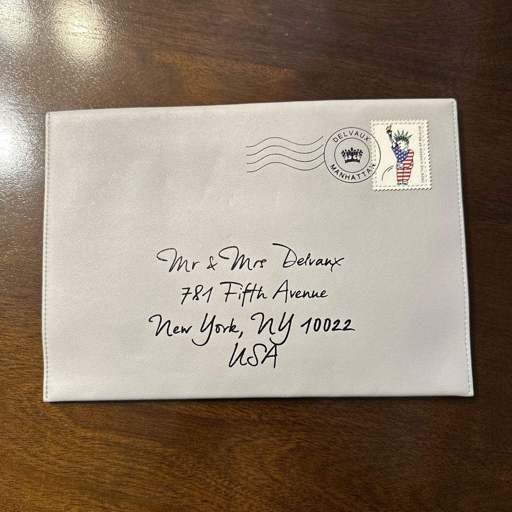 Delvaux Leather Clutch